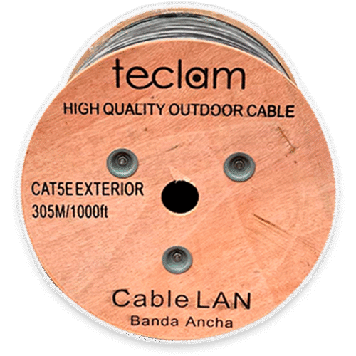 Cable UTP 5E 70% cobre 30% aluminio para exterior