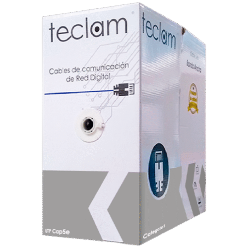 Cable UTP Cat5 Interior 70% cobre 30% aluminio blanco