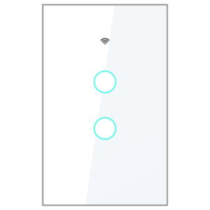 TEC-WT-U2 - Switch de luz táctil inteligente wifi 2 canales - teclam