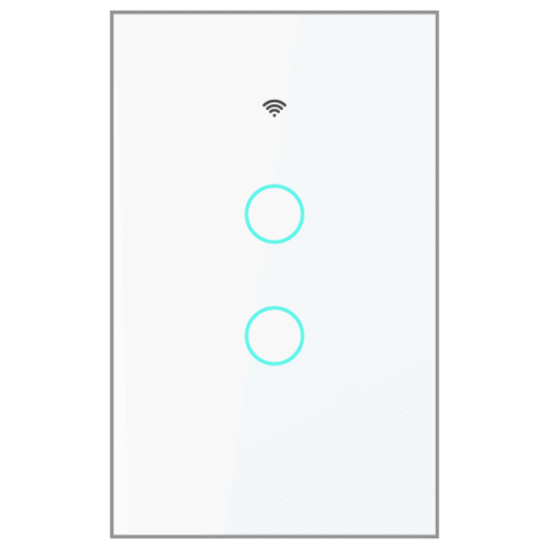 TEC-WT-U2 - Switch de luz táctil inteligente wifi 2 canales - teclam