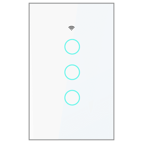TEC-WT-U3 - Switch de luz táctil inteligente wifi 3 canales - teclam