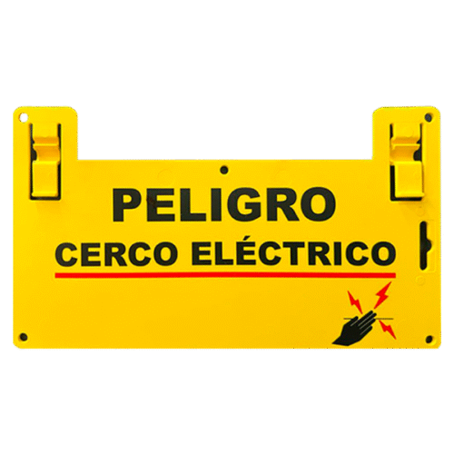 Letrero de advertencia UV para cerco eléctrico