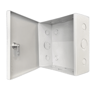 Gabinete para exterior Teclam 30x30x15, metálico, seguro y resistente a la