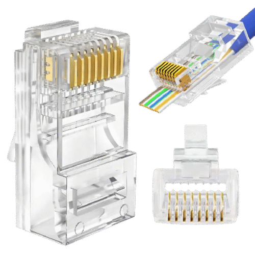 Conector RJ45 CAT6 Teclam para cables de red LAN y Ethernet con garantía en Ecuador