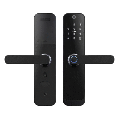 Cerradura inteligente WiFi con mirilla Teclam para hogares y oficinas con control remoto en Ecuador