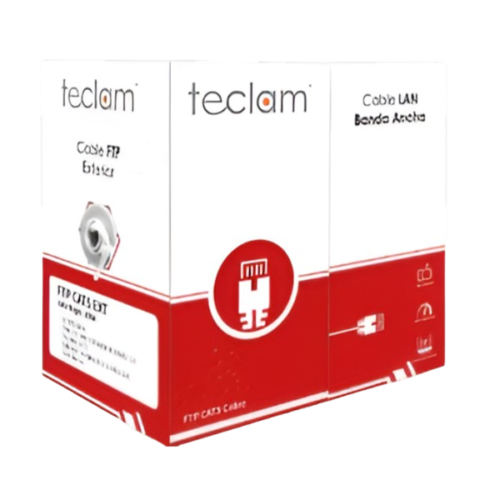 Cable FTP Exterior CAT5e 100% Cobre Negro Teclam - Alta Velocidad